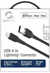QUIKCELL 6 FT Charging Cable USB-A to Lightning Connector - AG Deals